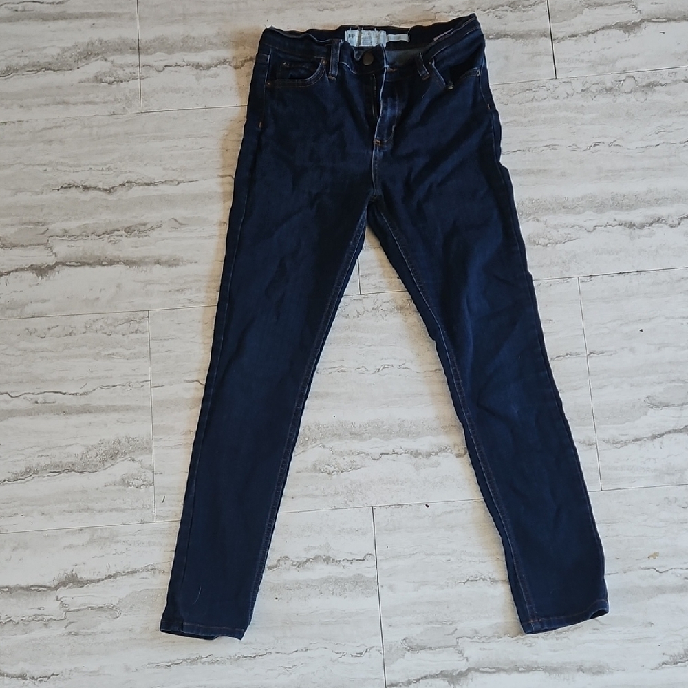 Free People Hi-rise Dark Skinny Jeans